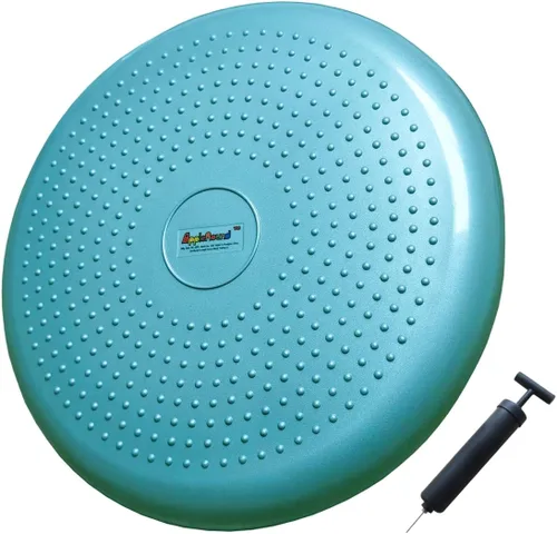 Miniatura 13 de AppleRound Cojín de balanceo inflable con bomba manual, tabla de estabilidad de aire (extra gruesa), disco de equilibrio para adultos, asiento