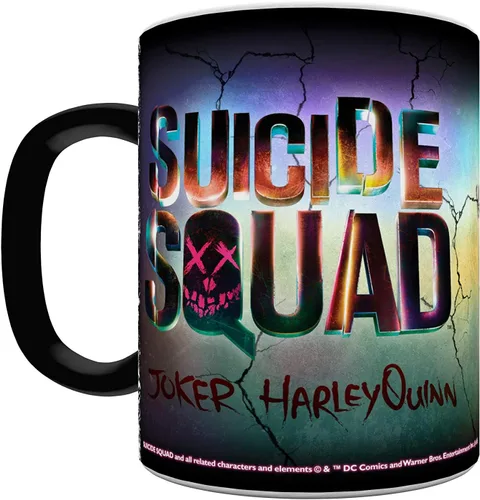 Miniatura 4 de Morphing Mugs Suicide Squad The Joker and Harley Quinn Heat Reveal - Taza de café de cerámica, 11 onzas