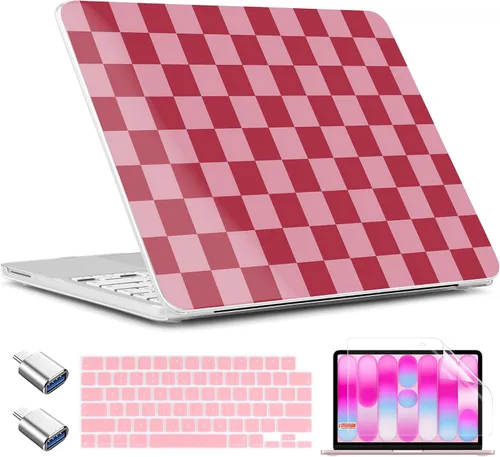 Miniatura 42 de TWOLSKOO Funda para MacBook Neo de 13 pulgadas 2026 A3404 A18 Pro Chip, carcasa rígida de plástico con adaptador tipo C, 2 fundas para cámara web