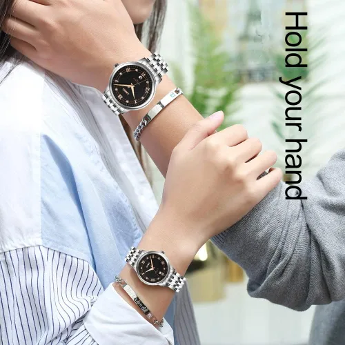 Miniatura 2 de SKMEI Watches for Couples Men and Women His and Hers Pair Watch Set Husband Wife Valentines Matching Wedding Gifts Classic Stainless Luxry Business