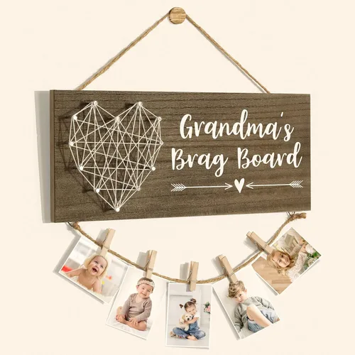 Miniatura 3 de Tabla de regalo para abuela, regalos del día de la madre para abuela de nieta, nieto, marco de fotos para abuela, regalo de abuela para nietos