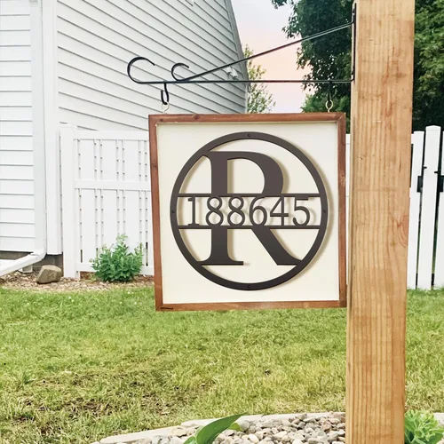 Miniatura 9 de Monogram Letter Metal Sign, Custom Metal Name Sign Address Numbers, Metal Wall Art, Family Wall Decor, Outdoor Metal Sign, Personalized Family Name