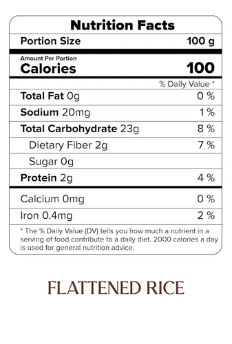 Miniatura 2 de Darsa Organics Poha (Powa) Bolsa con cremallera resellable de 2 libras, arroz grueso aplanado con textura esponjosa, certificado orgánico USDA, sin