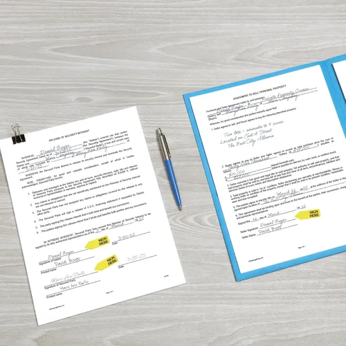 Miniatura 5 de Redi-Tag 91001 - Recambios para bandera de página de mensaje de flecha, "Sign Here", amarillo, 120 banderas por rollo (caja de 6 rollos)