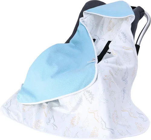 Miniatura 13 de Miracle Baby Manta Envolvente para Asiento de Coche para Bebés, Manta de Gofre para Asiento de Coche para Bebés Recién Nacidos, Doble Capa Adecuada