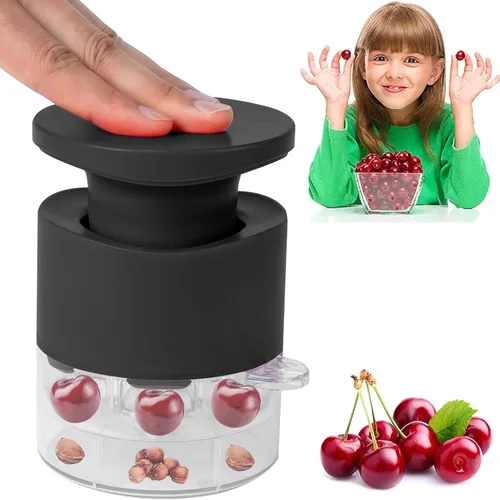 Miniatura 9 de Picadora de cerezas, herramienta para deshuesar de oliva, removedor de herramientas para deshuesar cereza, removedor de núcleo de pozo de frutas