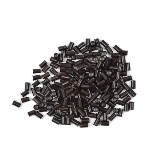 Miniatura 12 de 1000 piezas de microanillos de 0.134 in, cuentas de enlaces de microanillos sin silicona, tubos de cobre para extensiones de cabello