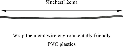 Miniatura 2 de HAHIYO 300 lazos de plástico de PVC negro de 5 pulgadas, para pan, caramelos, bolsas de café, corbatas para plantas y jardín, para celofán, bolsa