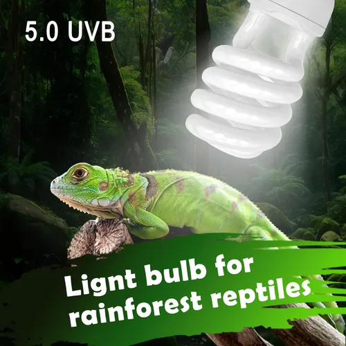 Miniatura 7 de Luz UVB para reptiles, 5.0 26W UVA UVB luz para reptiles, bombilla fluorescente compacta UVB para camaleones, tortuga, iguanas y serpientes
