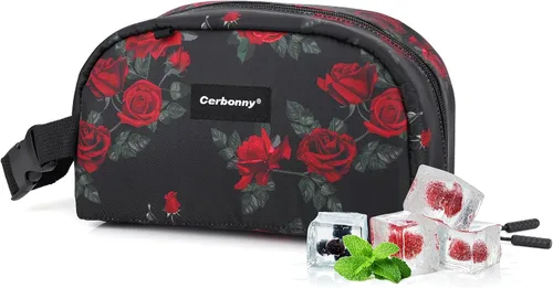 Miniatura 16 de Bolsa de almuerzo enfriadora - Congelable y aislada para viajes, niños/adultos, apta para yogur Rosa