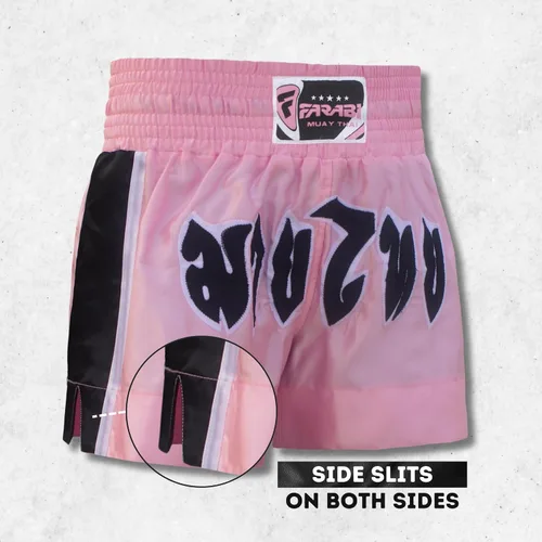 Miniatura 7 de Farabi Sports Muay Thai Shorts Rosa Mujer MMA Entrenamiento Shorts Artes Marciales Boxeo Shorts