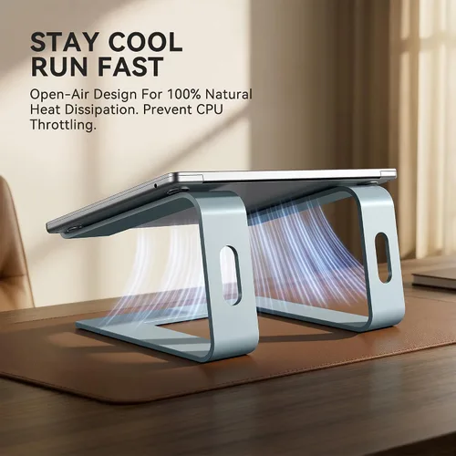 Miniatura 2 de SOUNDANCE Soporte para portátil, elevador de computadora de aluminio, elevador ergonómico para portátiles para escritorio, soporte de metal