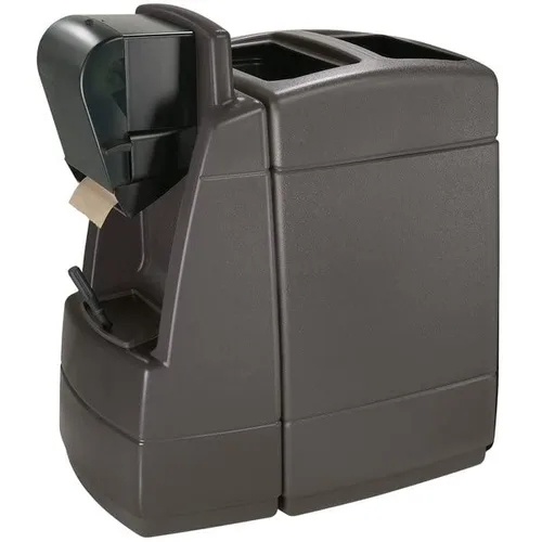 Miniatura 9 de Contenedor de basura negro de 28 galones con dispensador de toallas, escobilla de goma y estación de lavado de parabrisas, cubo de basura, papelera