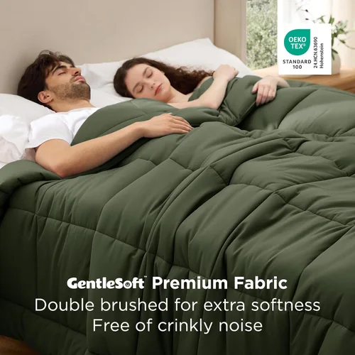 Miniatura 181 de Bedsure Relleno de edredón – Edredones acolchados tamaño King, edredón para todas las estaciones, ropa de cama alternativa de plumón suave, con 8