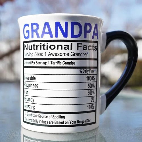 Miniatura 6 de Cottage Creek Taza para abuelo, taza de café de cerámica de 16 onzas con datos nutricionales para abuelos, regalos para hombres, papá, papaw, papaw