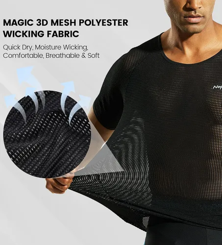 Miniatura 2 de Chalecos para hombremanga corta ciclismo capa base transpirable malla sin mangas Ciclismo capa base bicicleta ultraligera camisetas