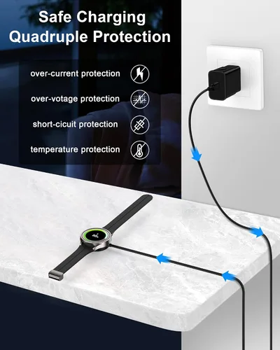 Miniatura 2 de Cargador para Samsung Watch 8, Galaxy Watch Charger para 8 Classic/Ultra/FE/7/6/6 Classic/5/5 Pro/4/4 Classic/3/Active 2/1, cargador magnético