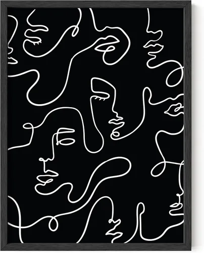 Miniatura 44 de HAUS AND HUES Impresión artística minimalista de mujer, póster de figura femenina, arte abstracto de pared neutro, arte de pared de dibujo lineal