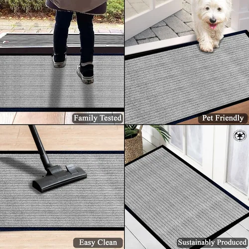 Miniatura 5 de A1HC - Tapete para interiores y exteriores, tapete antideslizante para puerta delantera, entrada, patio, garaje y oficina, tapete de bienvenida
