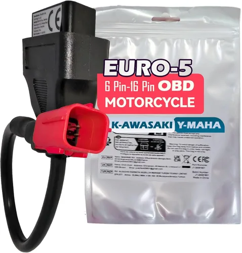 Cable adaptador OBD2 para motocicletas Euro 5, conector de diagnóstico de 6 pines a 16 pines compatible con Guzzi, Kawaskii, Suzuki, Yamaha,
