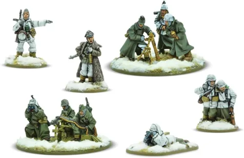 Miniatura 2 de Warlord Bolt Action Grupo de apoyo del ejército alemán Figuras de invierno 1:56 Miniaturas de mesa - Juego de soldados de la Segunda Guerra Mundial