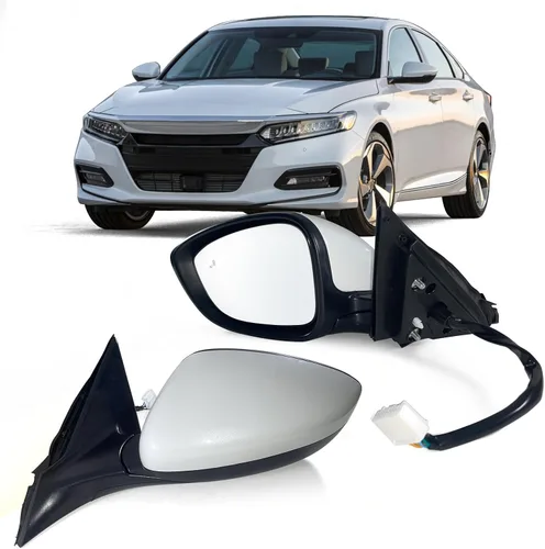 Miniatura 10 de Espejo de puerta lateral izquierdo para Honda Accord LX, Sport 2018-2022 丨 Eléctrico 丨 Sin calefacción, sin señal de giro, compatible con pintura