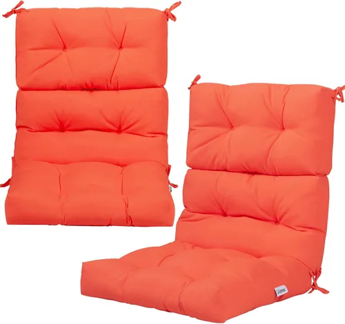 Miniatura 13 de Giantex - Cojín para silla de patio exterior, 5 pulgadas, para respaldo alto con 4 lazos de cuerda, cojín para columpio de patio, silla con asiento