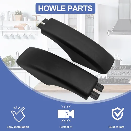 Miniatura 4 de WB07X10034 - Juego de 2 tapas de repuesto para manija de horno GE General Electric Stove Oven Door Handle Reemplaza AP3623187, 242863, AH229187