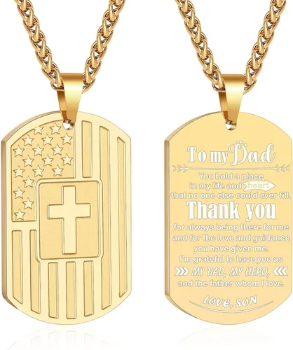 Miniatura 45 de Zocomi Rellenos de Media Navideña Regalo de Navidad - Para Mi Hijo Papá Hermano Marido Nieto Abuelo Novio Hombre Etiqueta de Perro Cruz Collar