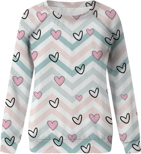 Miniatura 44 de Sudadera de manga larga con estampado de leopardo y corazón para mujer, para el día de San Valentín, sin botones, para niñas, regalos