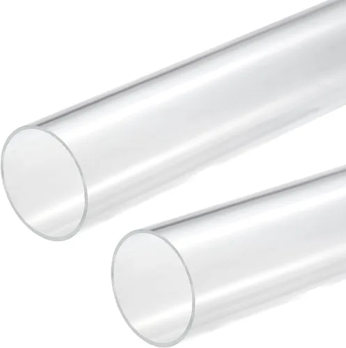 Miniatura 28 de MECCANIXITY Tubo acrílico transparente rígido redondo tubo 0.472 in (1/2") ID 15mm (0.6") OD 10" para lámparas y linternas, sistema de refrigeración
