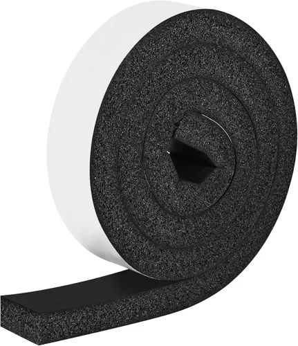 Miniatura 10 de Tiras de espuma con adhesivo de 1 pulgada de ancho x 1 pulgada de grosor, burlete de neopreno de alta densidad de celda cerrada para aislamiento