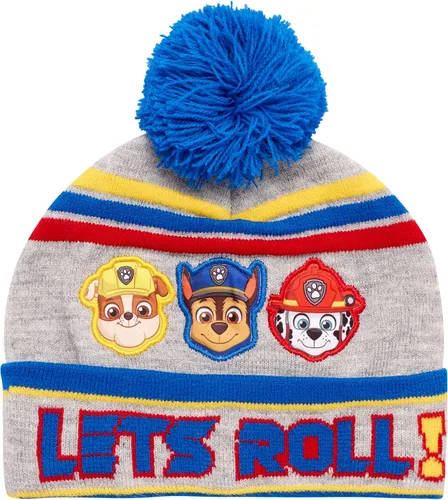 Miniatura 5 de Nickelodeon Gorro de invierno para niños, paquete de 2 gorros con pompón de Paw Patrol (4-7)