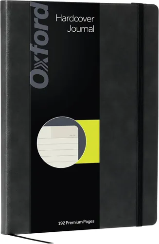 Cuaderno Oxford, cuaderno de escritura rayado, cuaderno de escritor, cuaderno clásico para la escuela u oficina, 192 páginas, 7.5" x 9.5", tapa Negro