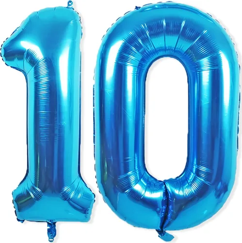 Miniatura 17 de Globos gigantes de papel aluminio azul del número 20 de 40 pulgadas, globos gigantes de helio número 20 para niños y niñas, decoraciones de azul