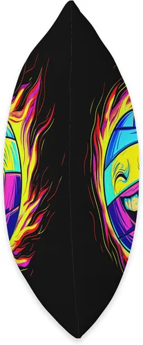 Miniatura 2 de Funny Streetwear synthwave 80s 90s volleyball face player Throw Pillow