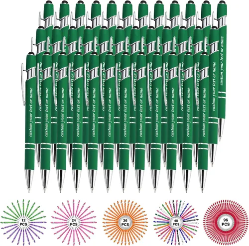 Miniatura 22 de Bolígrafos personalizados con nombre a granel, juego de bolígrafos personalizados, lápiz capacitivo grabado, logotipo, texto, regalo para negocios