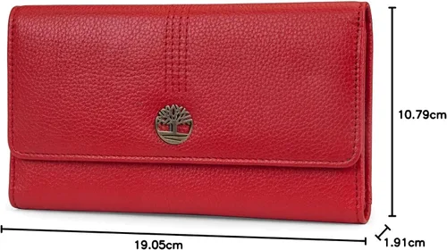 Miniatura 29 de Timberland - Cartera de piel con solapa RFID para mujer, Rojo, talla única