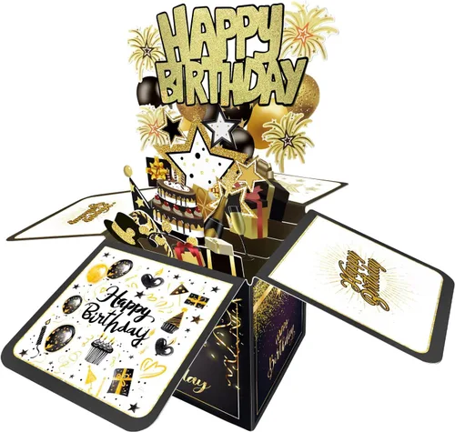Miniatura 202 de Tarjeta de cumpleaños número 1 de Joycard, decoraciones de cumpleaños número 1 para niñas y niños, para ella o él, tarjetas 3D de feliz cumpleaños