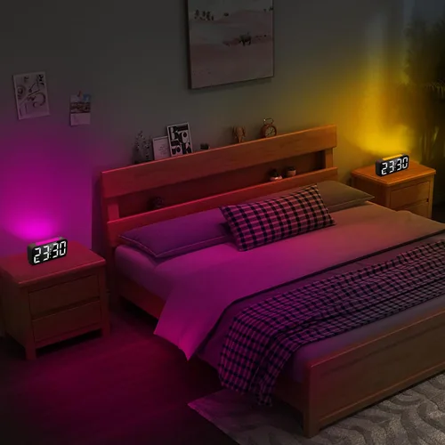 Miniatura 7 de Topski Reloj despertador ruidoso para dormitorios que duermen pesados, reloj digital con luz nocturna, pantalla grande, alarma doble, repetición