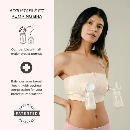 Miniatura 2 de Brasier de bombeo manos libres, cómodo, ajustable, personalizable, convierte el sujetador de lactancia o el sujetador de maternidad en sujetador