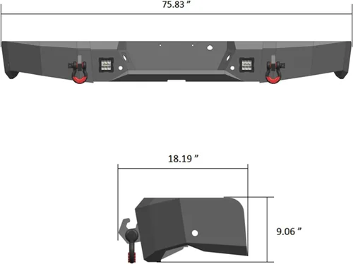 Miniatura 7 de Compatible con parachoques delantero y trasero de acero F150 2006-2007-2008 con placa de cabrestante, luces y anillos en D (textura negra)