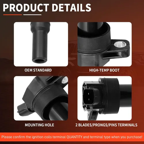 Miniatura 2 de Juego de 4 bobinas de encendido UF651 y bujías de encendido compatibles con 1.8L 2.0L L4 2012-2016 Hyundai Elantra/Coupe/GT/Tucson, 2014-2020 Kia