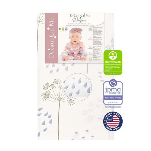 Miniatura 7 de Dream On Me Pure Zen - Colchón 2 en 1 para cuna y cama infantil, colchón de cuna certificado Greenguard Gold y BSA, capa de cobre para niños Blanco