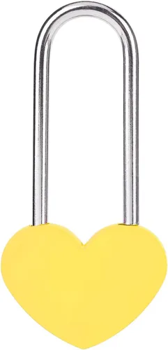 Miniatura 17 de Candado de amor VeYocilk de 3.5" 50mm en forma de corazón, candado de corazón negro para deseos de amor, ideal para bodas, San Valentín