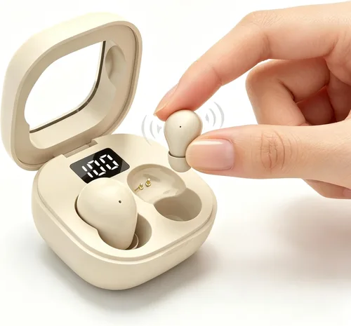 Miniatura 8 de Audífonos invisibles para dormir de lado, mini auriculares inalámbricos Bluetooth ultra pequeños, ajuste de presión cero, bloqueo de ruido