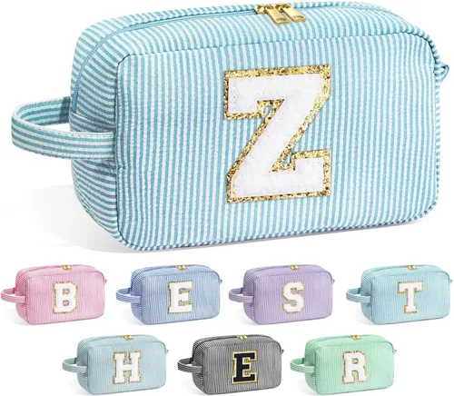 Miniatura 13 de Bolsa de Maquillaje con Inicial YOOLIFE - Regalos de Cumpleaños para Mujeres, Niñas, Mamá, Hija, Amigas, Hermana, Maestra, Regalos de Propuesta