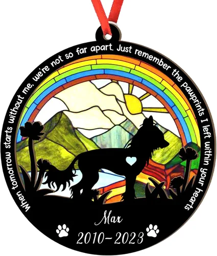 Miniatura 46 de Adorno personalizado para atrapasoles de sabueso afgano, adorno de Navidad de sabueso afgano, regalo para perro amante, sabueso afgano conmemorativo