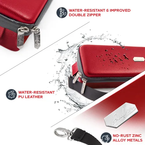 Miniatura 2 de Quiver Time Estuche de transporte de tarjetas Red Bolt para cartas de Pokémon y otros juegos TCG, bolsa de almacenamiento para jugar/cartas Rojo
