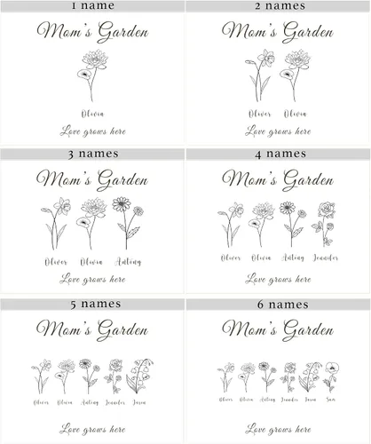 Miniatura 2 de Jardín de la madre para mamá – Regalo personalizado para mamá, regalos de jardín personalizados para abuelas, flores de nacimiento, caja de memoria